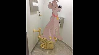 Lady And The Tramp II: Scamps Adventure: Tramp (With Golden Toilet Background)