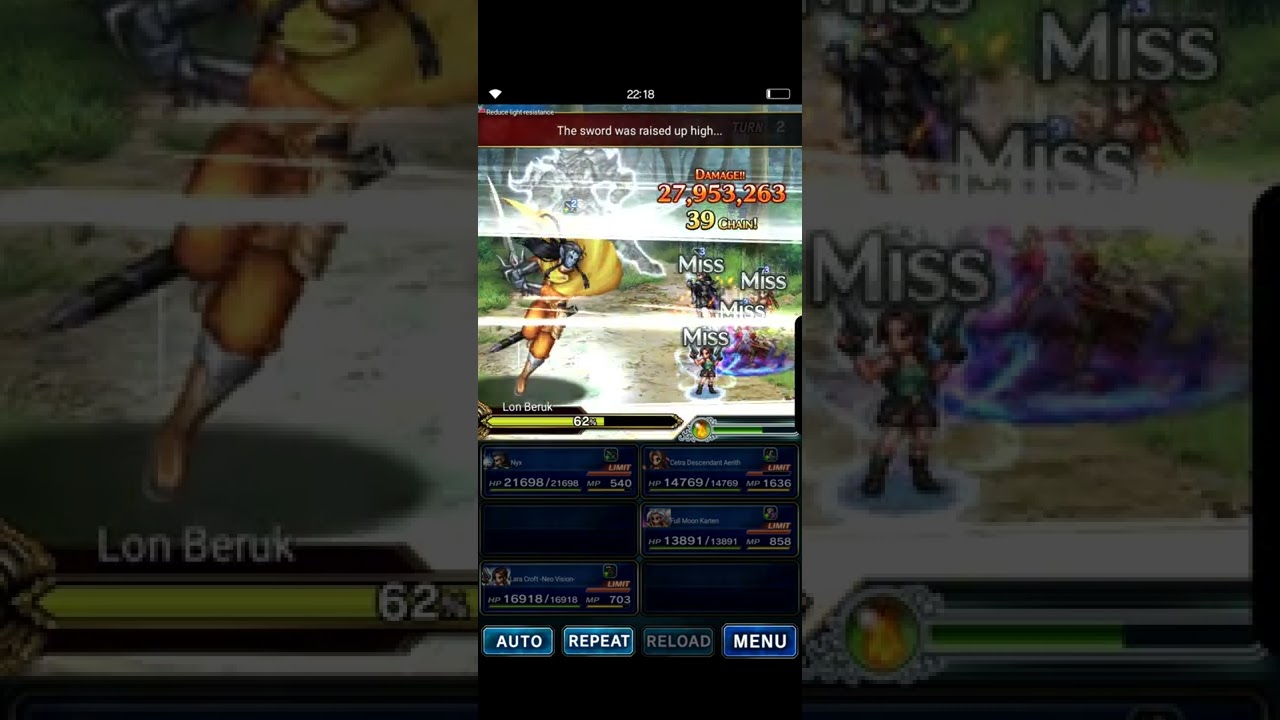 FFBE - Full Moon Karten Vs Lon Beruk