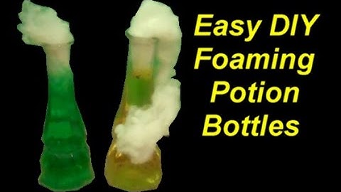 Crafts for Kids - Super Easy Foaming Halloween Potion Bottles