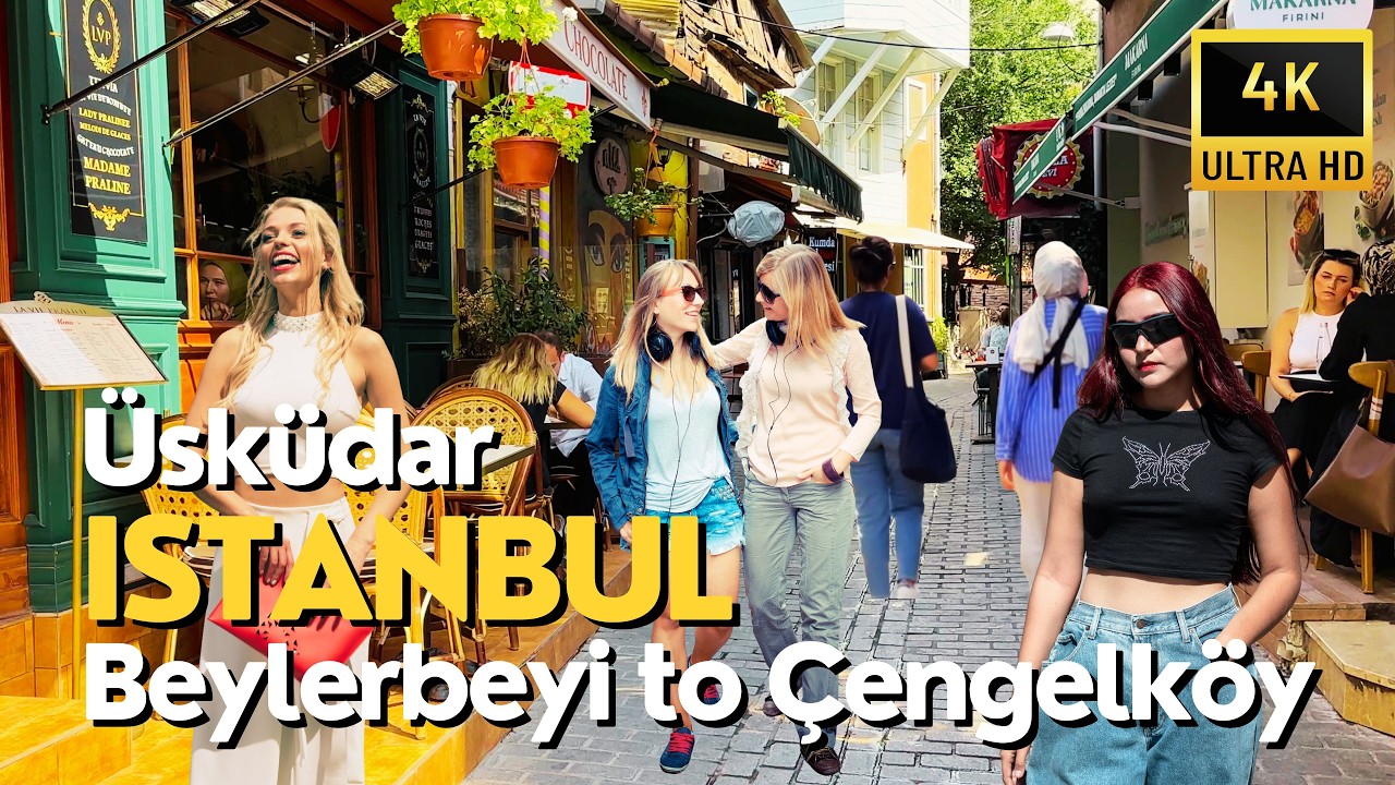 🇹🇷Turkey, Istanbul 4K Walking Tour 2025 Üsküdar | Bosphorus Walk Beylerbeyi to Çengelköy
