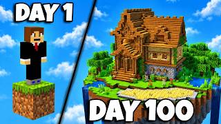 Surviving 100 Days on ONE BLOCK In Hardcore Minecraft