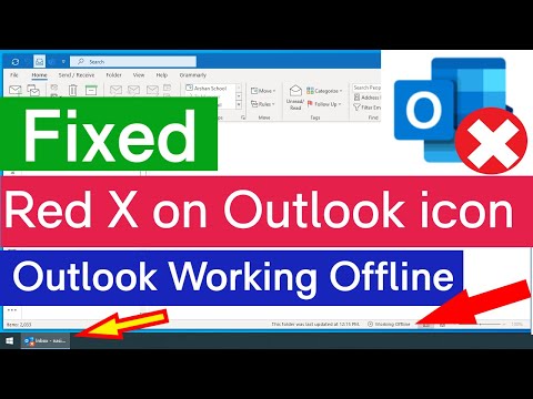 How to Fix Outlook Red Cross Problem | How to Fix Outlook Working Offline Issue | Outlook Offline