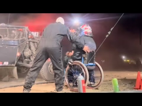 Score Baja 1000 Prerun action in the Canam Maverick R with hand controls.