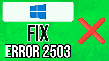 How to FIX "Error 2503. Called RunScript When Not Marked in Progress" 2024 | Uninstall Error 2503
