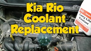 How to Replace Coolant | Paano mag Palit ng Coolant sa Kia Rio | Pag Remove ng  Air pocket sa Kia