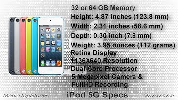 iPod Touch 5G Official Specs - Revealed by Apple - MediaTopStory
