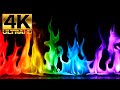 Beautiful rainbow flames in 4k u12 hours