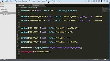 007 Defining Paths and Database Connection with Constants