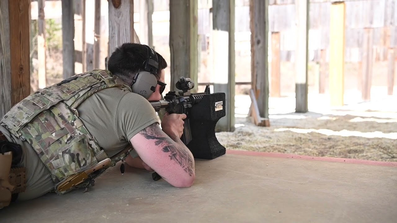 169th Security Forces Squadron conduct M-18 sig sauer pistol and M-4 rifle qualificaion