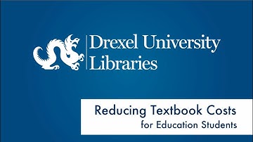 Reducing Textbook Costs for Education Students