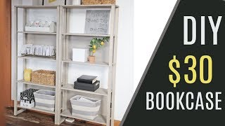 DIY  $30 DIY Industrial Bookcase