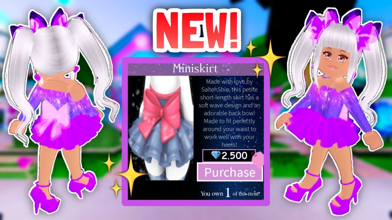 New Reworked Miniskirt Is Out Brand New Update Royale High Update Youtube - roblox royale high mini skirt