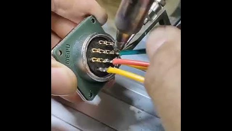 Soldering Aviation plug connector by semi automatic soldering Machine