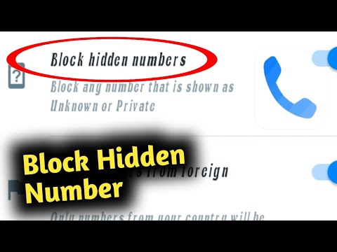 Video: Hoe Om Die Hidden Number-diens Te Deaktiveer