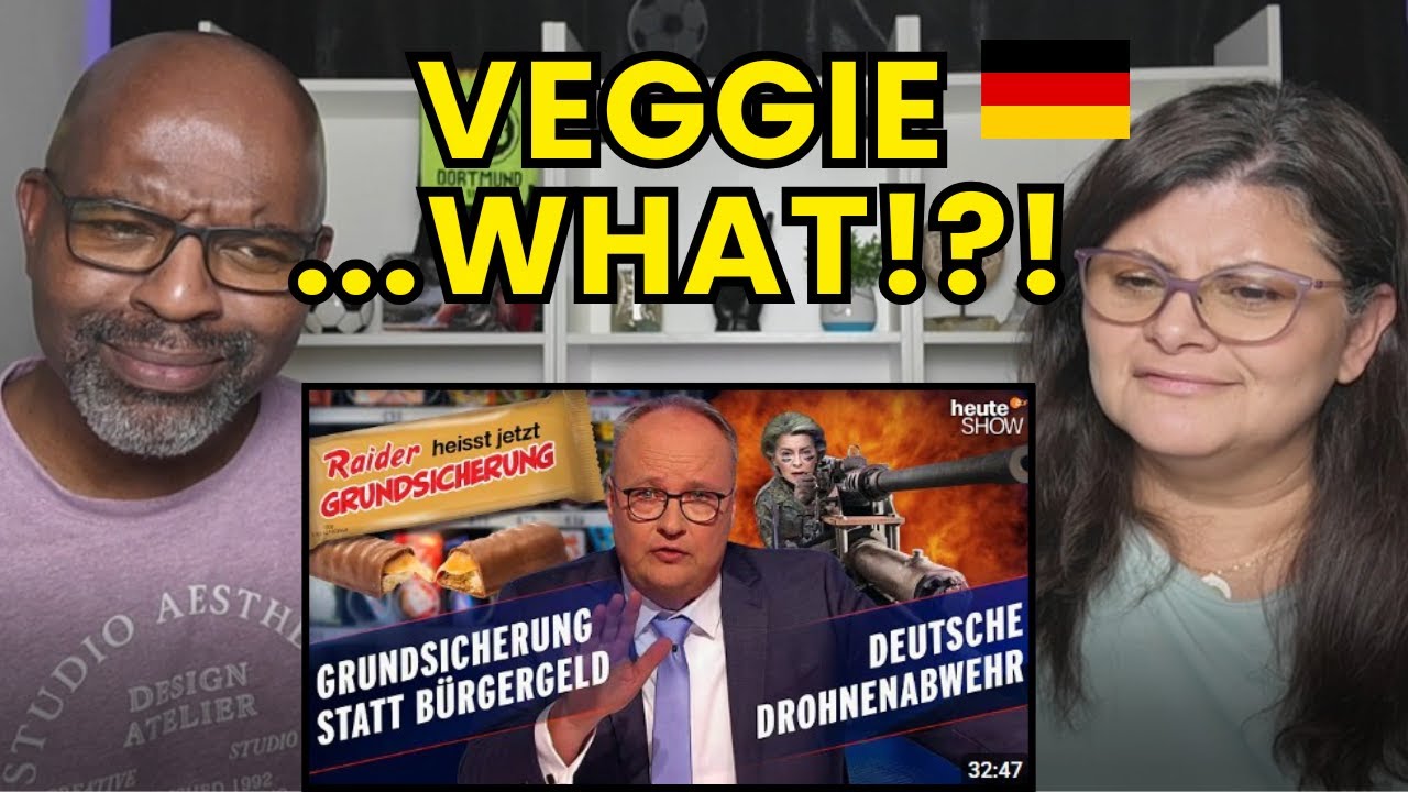 Americans React to Current Events In Germany | Heute Show | Veggie Sausage and Citizens' Allowance