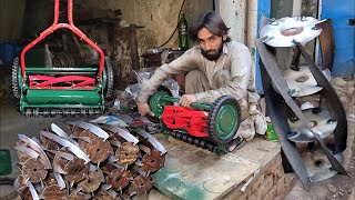 Jack of All Talented Man Making A Manual Grass Cutting Machine | Gardening Tools
