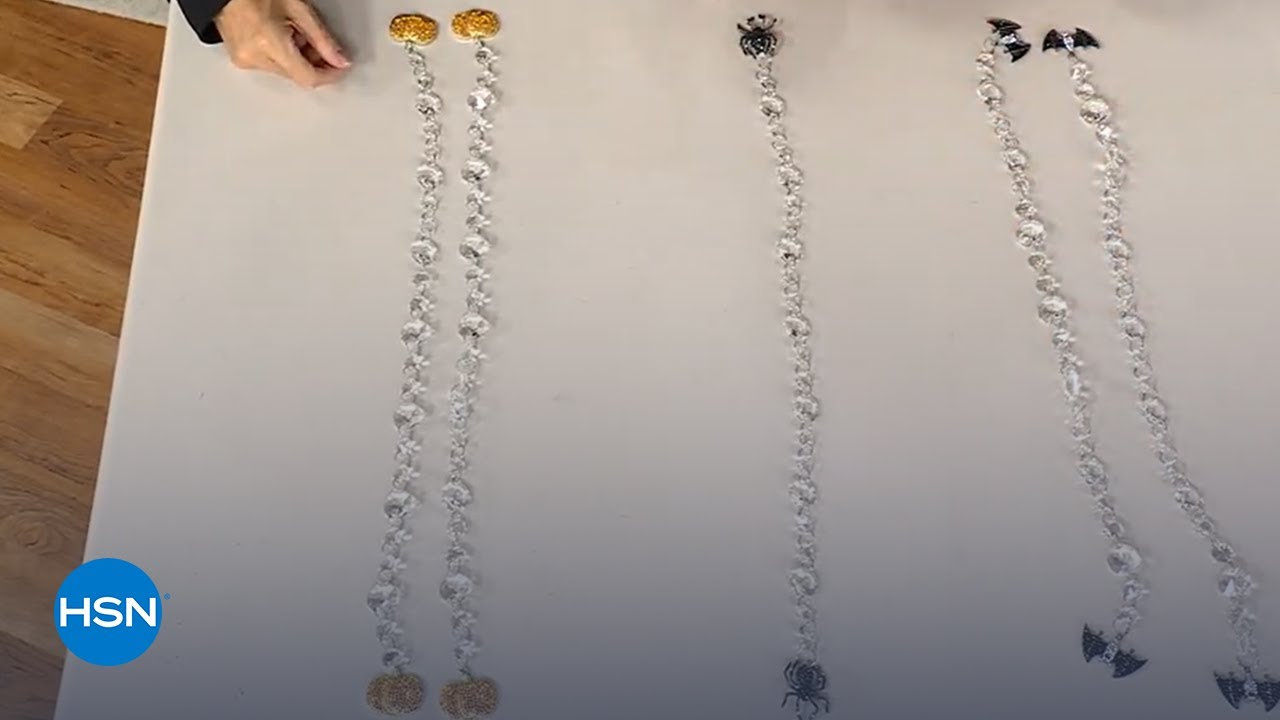 August & Leo Faux Jeweled Garlands - Set of 3 | HSN