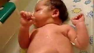 Declan gets a bath