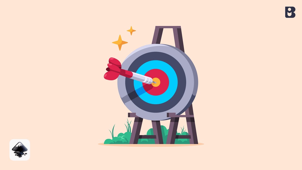 Tutorial make aim illustration with inkscape - YouTube