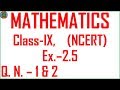 9th class polynomials , exercise - 2.5 ,
