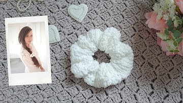 CROCHET EASY SCRUNCHIE | DIY Beginner Tutorial For A Feminine Scrunchie & Free Written Pattern