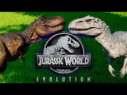 Видео: Индоминус против модифицированного Тираннозавра. КТО КОГО? Jurassic World EVOLUTION