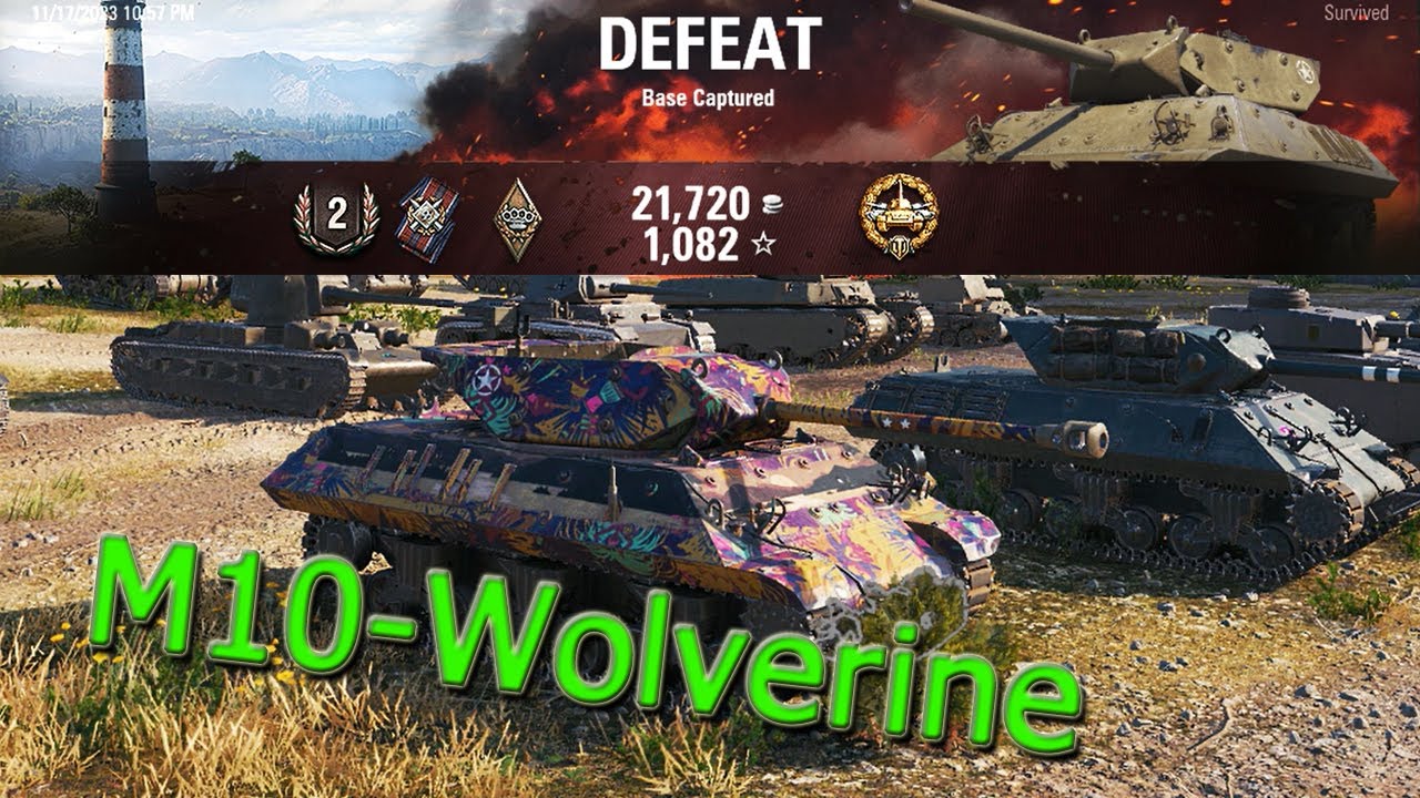 [Word Of Tanks] Destroy Tank Tier V M10 Wolverine 2 Kill 1968 Damage ...