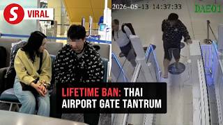 Chinese tourist gets lifetime ban from Thailand after damaging airport immigration gate
