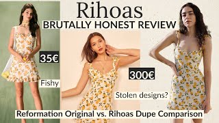 Rihoas Brutally Honest Review Comparing Rihoas Dupe with Reformation Dress