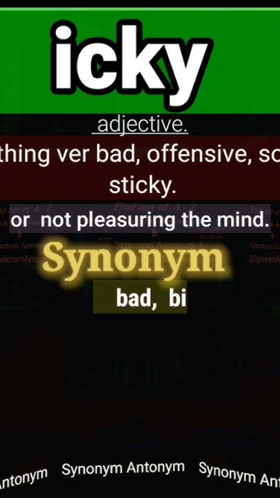 What Is Icky Meaning Of Icky icky what is icky meaning of icky ight-words-ight-words-family-words-family-ight-phonics-youtube