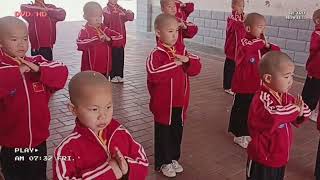 Children learning Chinese Kung Fu in Shaolin Temple#kungfu #shaolin #martialarts #boxing#chinese