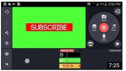 How to make a green screen subscribe button with bell icon using kinemaster in android/ios