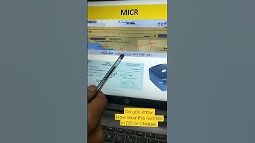 #shorts #dd #cheque #micr