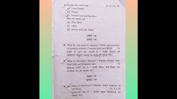 MDU Bcom pass 1 St sem Basics of Computer paper 2015