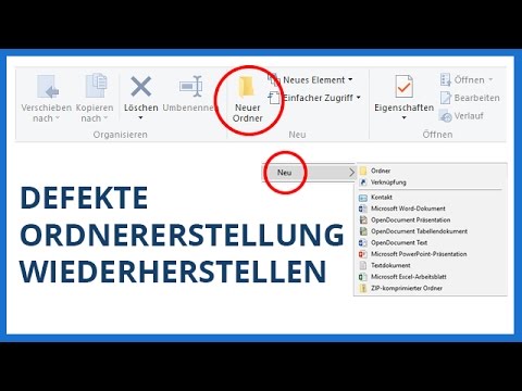 Defekte Ordnererstellung unter Windows reparieren
