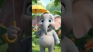 THE TINY UMBRELLA! ☔😂 #kidsanimation #babyelephant#cartoon #kids #cartoonforkids #elephant #viral