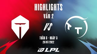 Tes Vs Tt Highlights - Game 2 Tuần 8 Ngày 5 Lpl Mùa Hè 2022