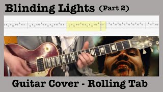Blinding Lights - The Weeknd - Rhythm Guitar Cover - Lesson - Demonstration - Rolling Tab