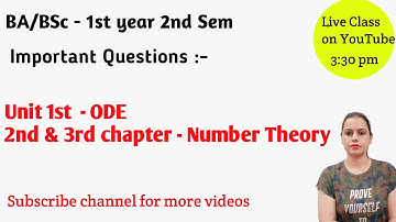 2nd Sem BA/BSc 1st Year | New Era Maths Class