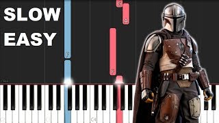 The Mandalorian Theme (SLOW EASY PIANO TUTORIAL)