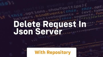 Delete request in json server