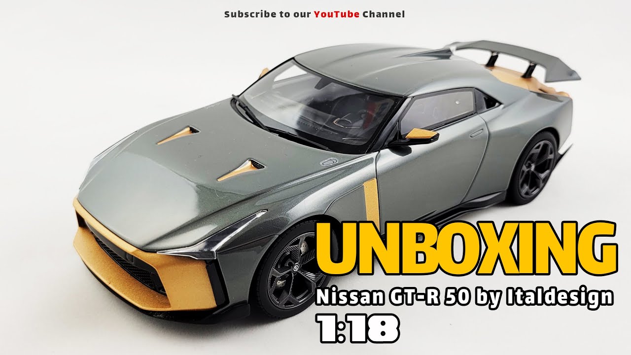 Nissan GT-R 50 by Italdesign 1:18 GT Spirit - UNBOXING - YouTube