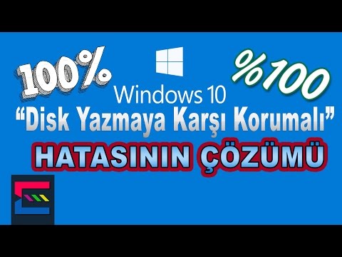 Windows 10 Disk Yazmaya Karşı Korumalı Hatası Kesin Çözüm