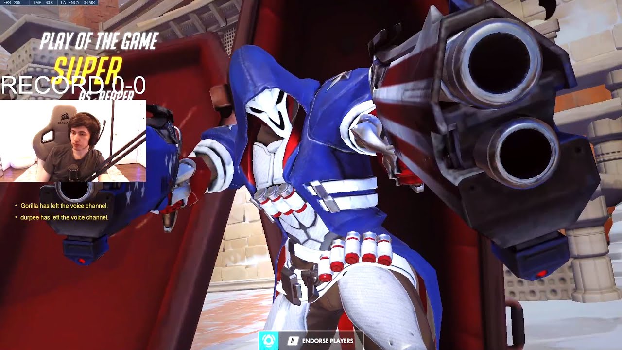 Super Pro Carry Reaper and Doomfist! POTG! [ Overwatch Season 32 Top 500 ]