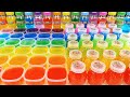 Satisfying Video How to make Rainbow Store bought Slime Mixing All My Slime Smoothie Cutting ASMR