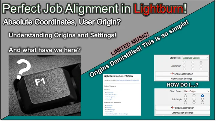 🚸 Understanding Lightburn Origins, Absolute Coordinates & Settings!