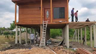 Belize house update - hardwood deck and utilities