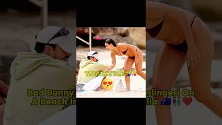 Bad Bunny And His Girlfriend Gabriela Berlingeri On A Beach In Sydney, Australia. #badbunny #shorts