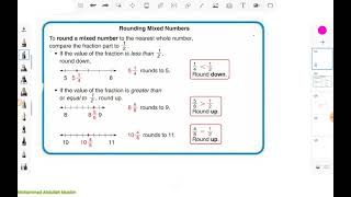 Fractions Part 2 Rounding Fractions and Presenting them on number line | Grade 6 maths