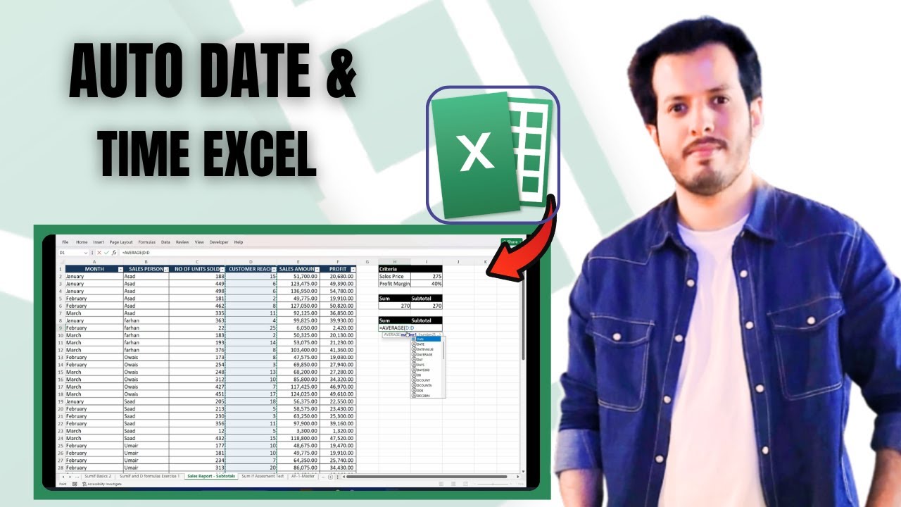 Show Current Date & Time in Excel | Shortcut Keys + Formulas